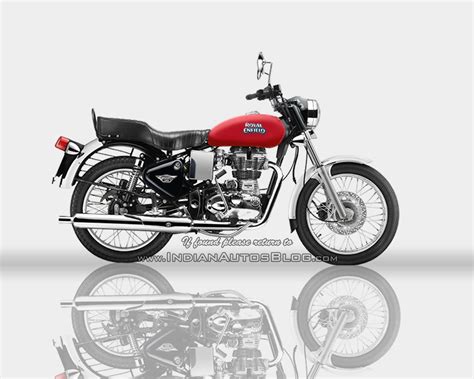 Royal Enfield Bullet Es 350 Side Redditch Red Iab Rendering