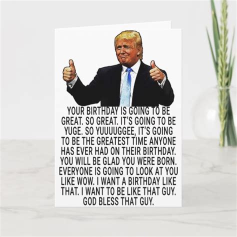 Funny Trump Birthday Card | Zazzle.com