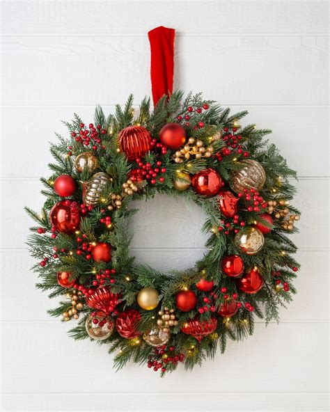 Outdoor Christmas Charm Artificial Wreath Balsam Hill