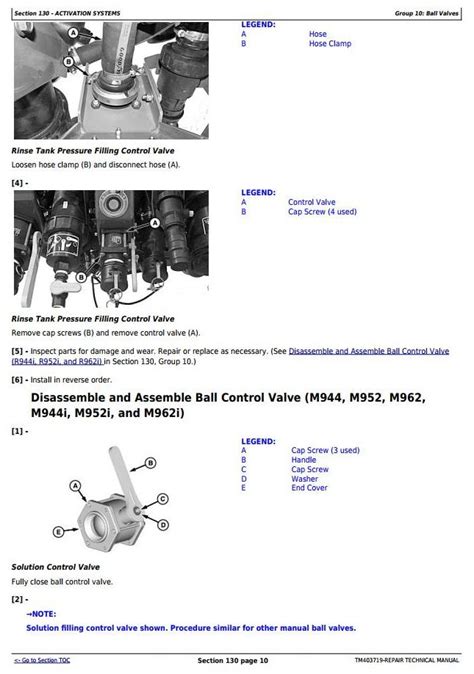 John Deere M944 To R962i Trailed Sprayers Repair Manual TM403719 PDF