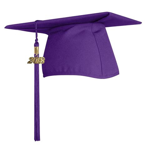 Matte Purple Graduation Cap with Tassel|High School