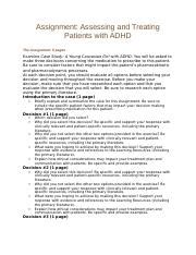 Week 9 Decision Tree Docx Assignment Assessing And Treating Patients