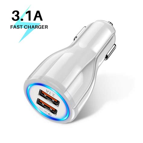 18W Dual Usb Autolader Led Snel Opladen Plug Quick Grandado