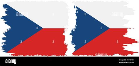 Czech And Czech Grunge Flags Connection Vector Stock Vector Image And Art Alamy