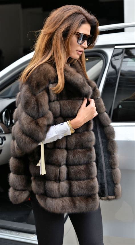 Exclusive Russian Sable Fur Coat Fantastic Jacket Furs Outlet Fur