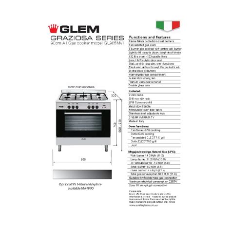 Glem Cm All Gas Stainless Steel Cooker Un Mvi Electronics Centre