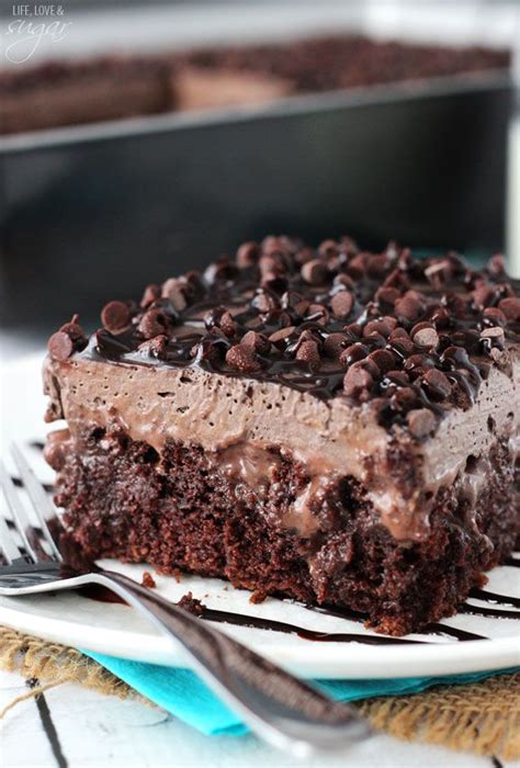 Chocolate Poke Cake Recipe Chocolate Cakes Easy A And To Die For