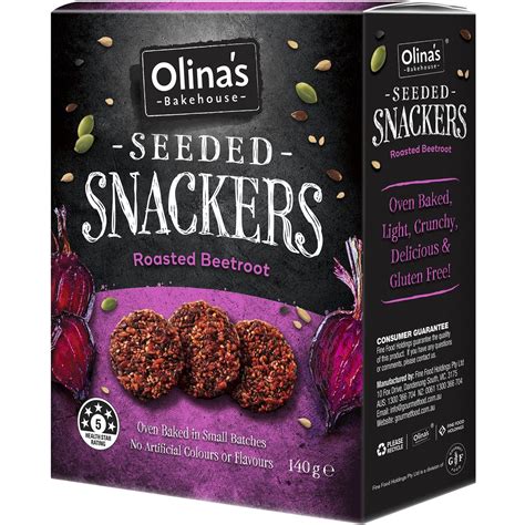 Olina S Bakehouse Seeded Snackers Roasted Beetroot G Woolworths