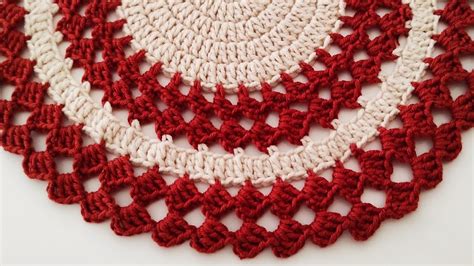 How To Crochet Round Placemat ~ Easy Crochet Knitting Placemats For Beginners ~ Crochet Placemat