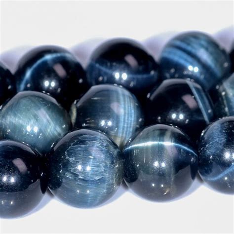 Blue Tiger Eye Beads Grade Aaa Genuine Natural Gemstone Round Etsy