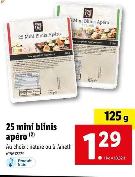 Promo Toque Du Chef Mini Blinis Ap Ro Chez Lidl