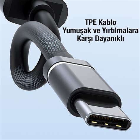 ALLY 4in1 Type C 3 5mm USB Girişli Çoğaltıcı Adaptör Çevirici Hub