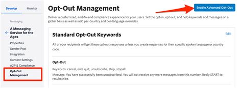 Customizing Users Opt In And Out Experience With Sms Advanced Opt Out
