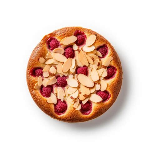 Premium Photo Top View Minimalistic Of An Isolated Raspberry Almond