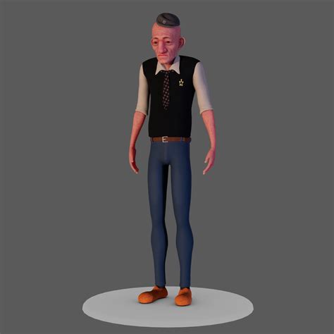 Artstation Old Man Stylized 3d Model