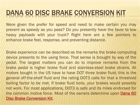 Ppt Dana Disc Brake Conversion Kit Powerpoint Presentation Free