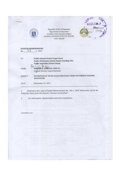 Pdf €¦ · Attached Is The Copy Of Deped Memorandum No 143 S 2016