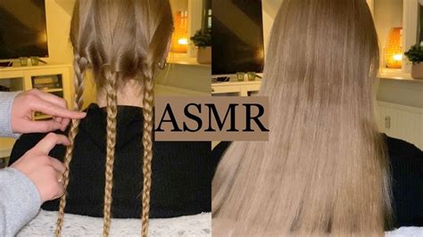 ASMR RELAXING Hair Play With Braiding Braid Scratching Very Slow