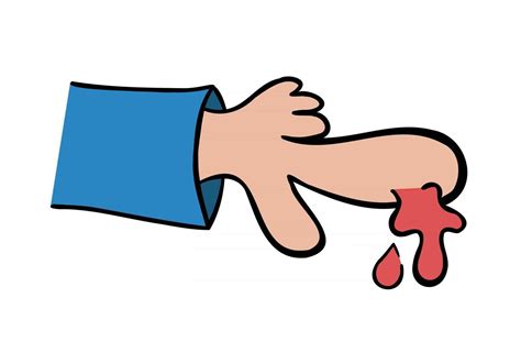 Cartoon Vector Illustration Of Bleeding Finger 2779737 Vector Art At Vecteezy