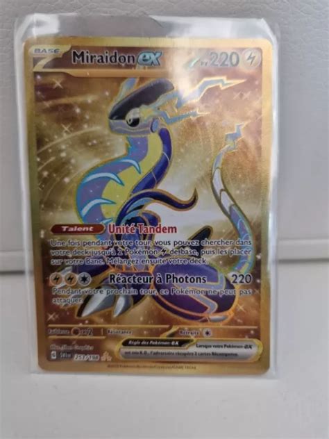 Carte Pokemon Miraidon Ex Gold Secr Te Ecarlate Et Violet Fr