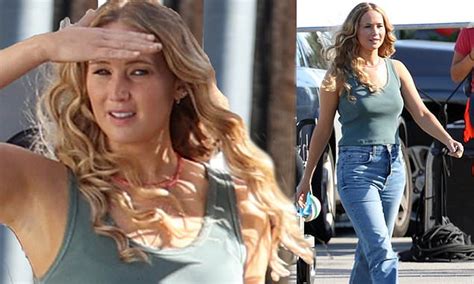 Jennifer Lawrence Lets Her Long Honey Blonde Hair Down Shooting No Hard Feelings TrendRadars UK