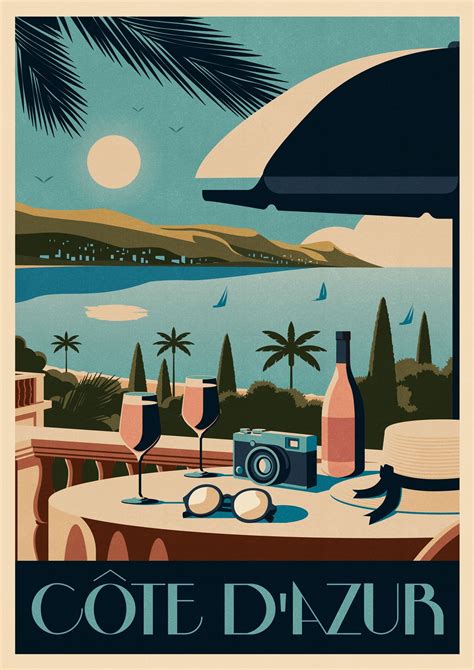 Veerle's Blog 4.0 | Vintage French Riviera Travel Poster