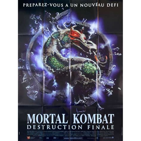 Affiche De Film Française De Mortal Kombat Destruction Finale 120x160 Cm