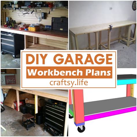 25 DIY Garage Workbench Plans To Make In Your Free Time - Creatives Joy