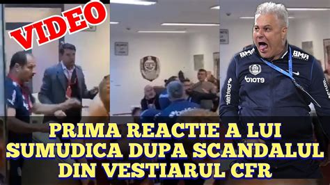 Prima Reactie A Lui Sumudica Dupa Scandalul Din Vestiarul Cfr Nu A