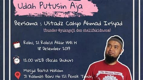 Kuliah Dzuhur Spesial Bersama Ustadz Cahyo Ahmad Irsyad Youtube