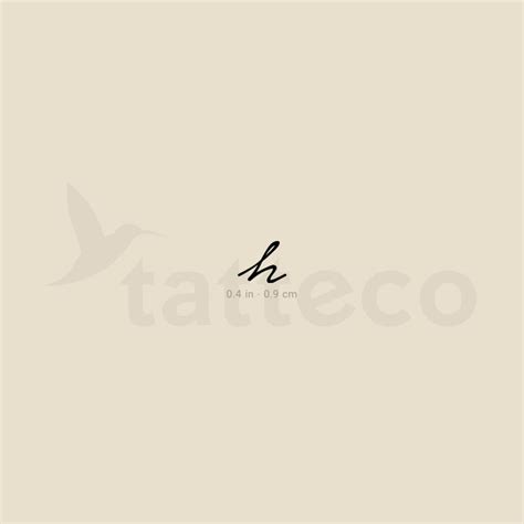 H Handwritten Letter Temporary Tattoo - Set of 3 – Tatteco