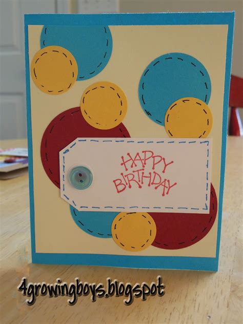 4 Growing Boys: Homemade Birthday Cards