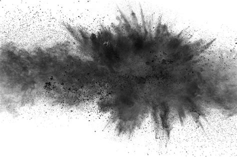 Premium Photo Black Particles Splatter On White Background Black