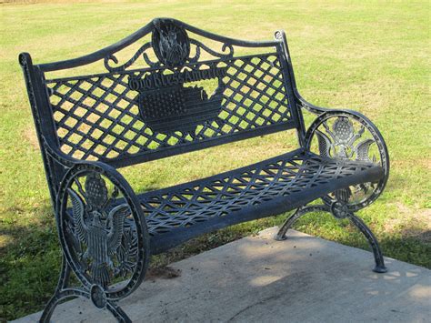 Patriotic Bench God Bless The Usa Outdoor Decor Take A Seat Bench