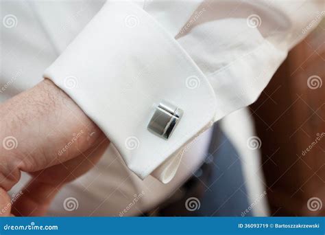 Dress Shirt Cufflinks in a Suit Stock Image - Image of couple, jewelry ...