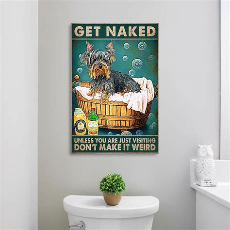 Trinx Yorkshire Terrier Get Naked On Canvas Print Wayfair