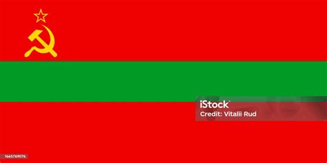 Flag Of The Moldavian Soviet Socialist Republic Stock Illustration