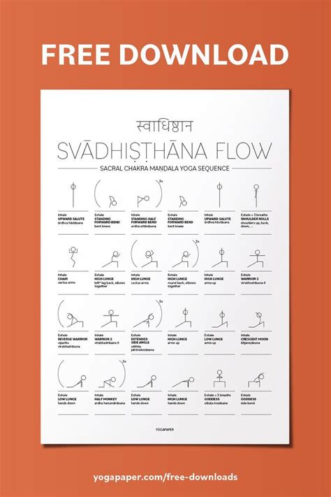 Free Download: Sacral Chakra Yoga Sequence To Print At Home with Stick ...