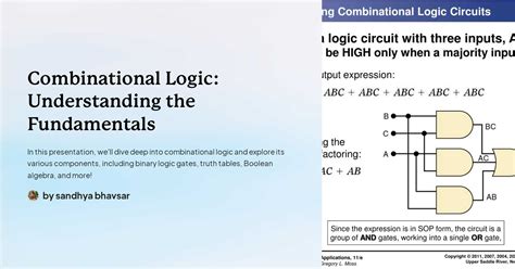 Combinational Logic Understanding The Fundamentals