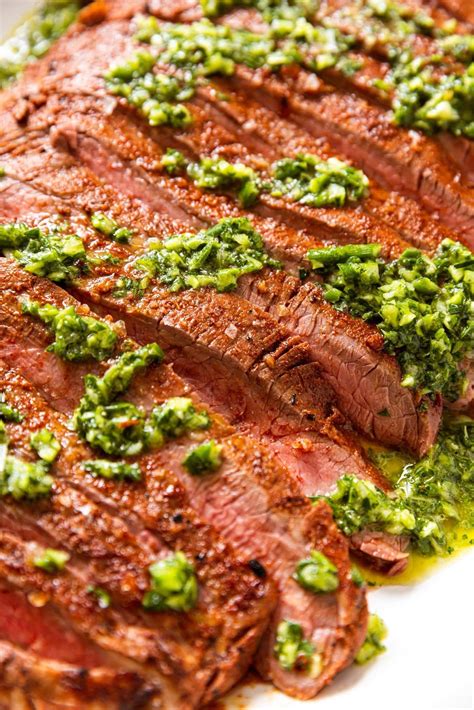 Grilled Flank Steak With Garlic Scape Chimichurri Recipe Wyse Guide