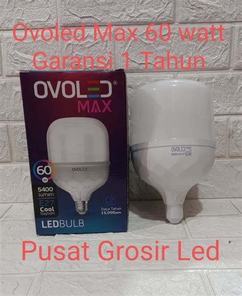 Jual OVOLED MAX 60 WATT LAMPU LED KAPSUL GARANSI 1 TAHUN CAHAYA PUTIH