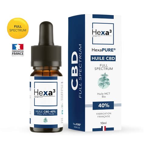 Huile CBD 40 Full Spectrum 10ml HexaPURE Hexa3