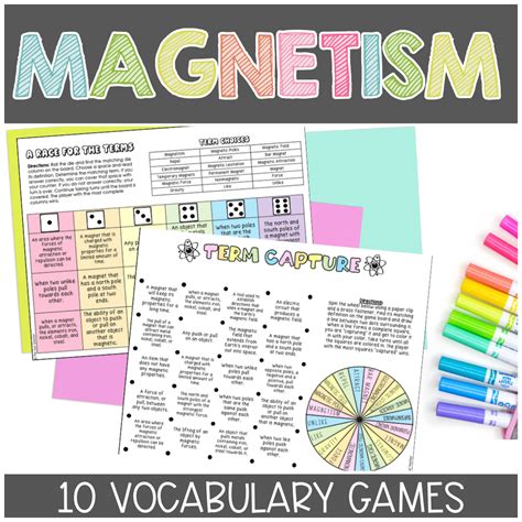 Magnetism Science Vocabulary Games Made By Teachers