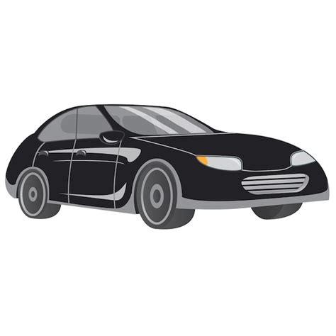 premium vector vehicle car sedan black