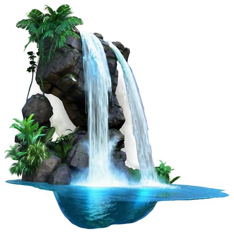 Download Waterfall Splashing Into Ocean Png 67