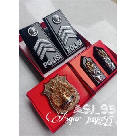 Jual Pangkat Pdh Brigadir Kewenangan Monogram Full Mika Kilap