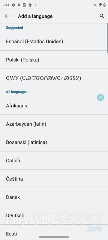 Change Language Motorola Edge How To Hardreset Info