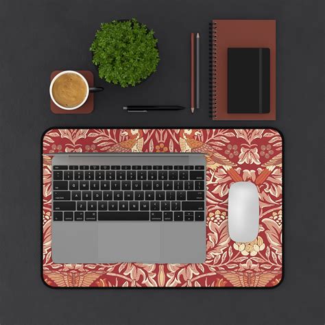 William Morris Floral Pattern Desk Mat Botanical Mouse Pad Desk Mat