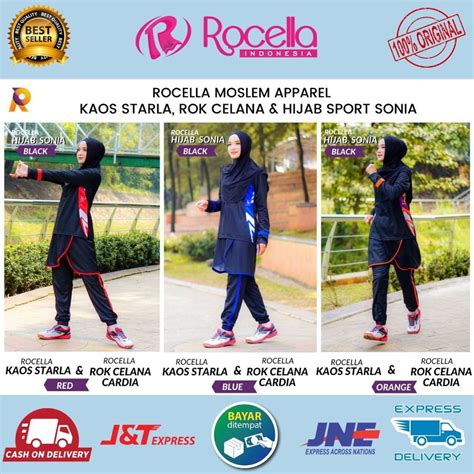 Jual Pilih Dan Mix Sendiri Warnamu Rocella Dry Fit Wanita Kaos Starla