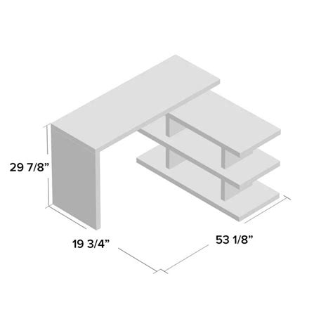 Folding Table: Reversible L-Shape Computer Desk Folding Study Table ...